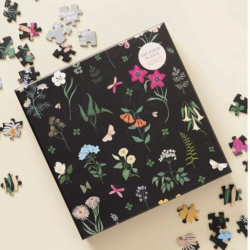 Anthropologie Botanical Puzzle Artist Megan Galante for Fringe- box checked.